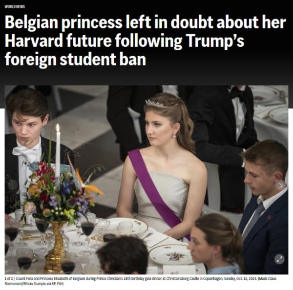 华信投资 美国政府给哈佛下“禁招令” 比利时公主也可能学业中断！特朗普语出惊人：哈佛很多学生连2+2都不会算